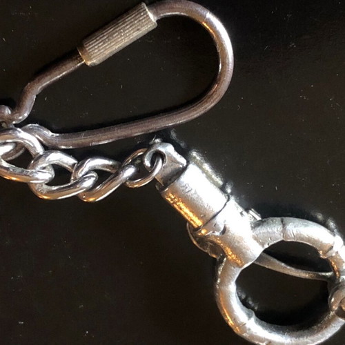 Keychain replica of Spitfire fighter plane rudder vintage