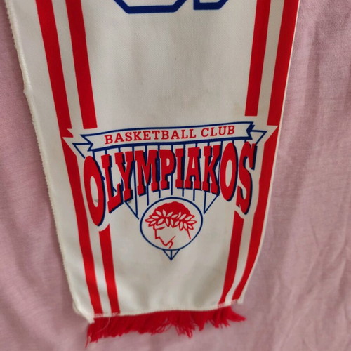 Olympiakos scarf 1995 used, double-sided, authentic