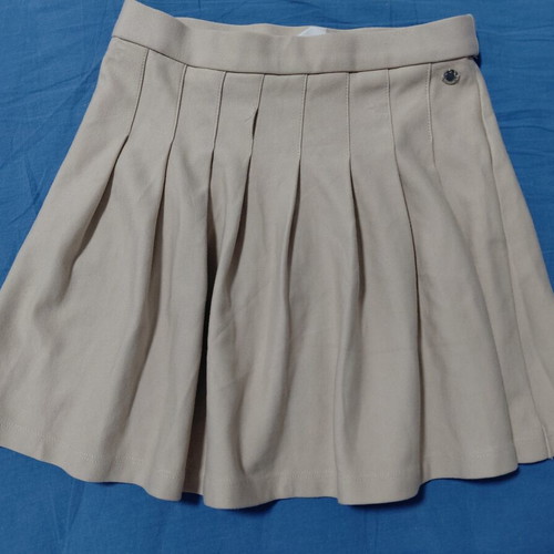 Zara beige pleated mini skirt like new, size 140 cm, age 10