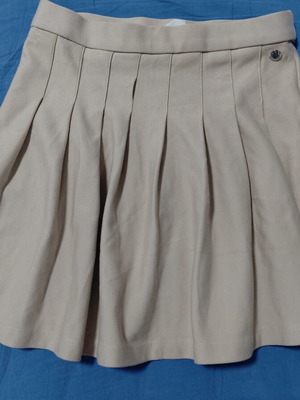 Zara beige pleated mini skirt like new, size 140 cm, age 10