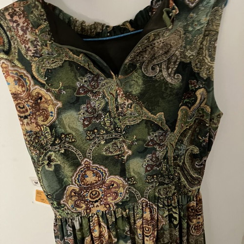 Classy Boho Mini Dress DiKa size M new, green