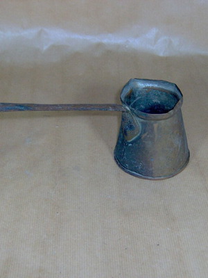 Copper vintage briki used, antique