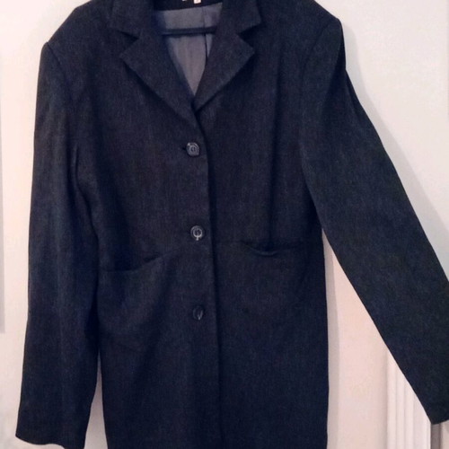 Mantó jacket dark gray like new, long classic style