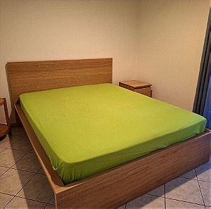Κρεβάτι διπλό MALM - IKEA & στρώμα Greco Strom - Εξαιρετική κατάσταση!