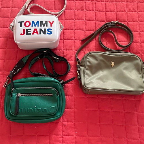 Crossbody bags set used with Desigual, Tommy Hilfiger and Polo American Assn