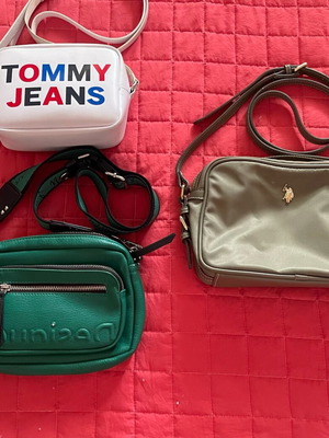 Crossbody bags set used with Desigual, Tommy Hilfiger and Polo American Assn