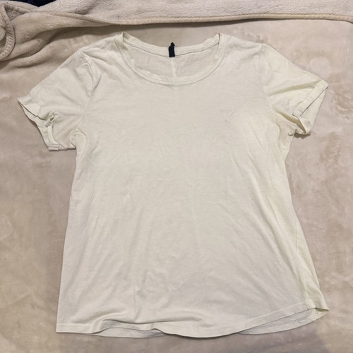 Sinsay women's t-shirt size S used, beige, baggy fit