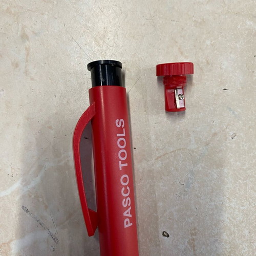 Mechanical marking pencil new with adjustable long tip and integrated sharpener