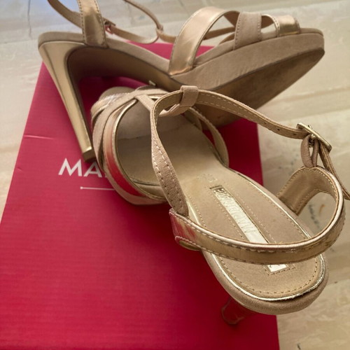 Mariamare sandals 12cm heel size 40 pink gold like new