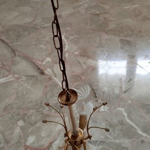 Vintage ceiling lights used, set of two, quadruple and triple