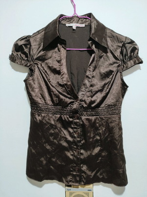 Tali Weijl women's satin top S brown like new