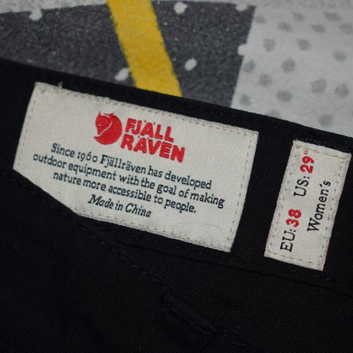 Fjallraven Ovik curved high waist trousers for women EU38 US29, black