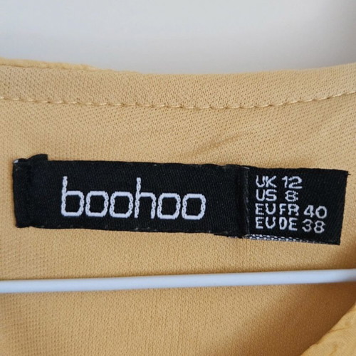 Boohoo mustard dress, size L