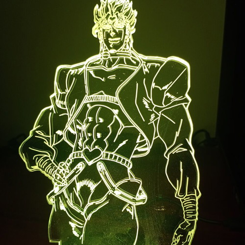 JoJo's Bizarre Adventure DIO 3D lamp like new with remote and charger