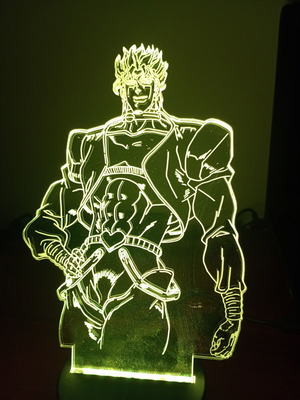 JoJo's Bizarre Adventure DIO 3D lamp like new with remote and charger