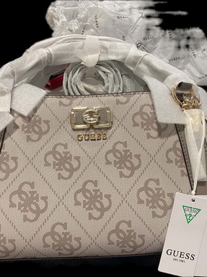 Guess Karnilla Logo shoulder bag, dark taupe