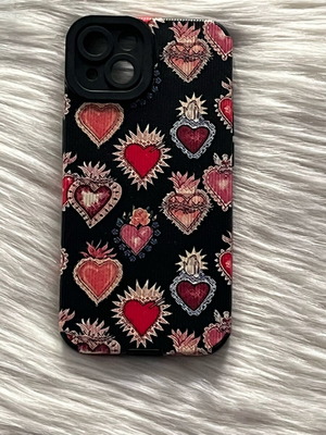 Phone case like new with Sacred Hearts pattern for iPhone 13 and 14
