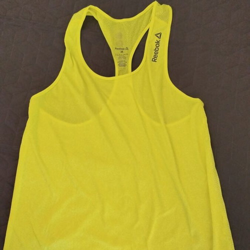 Reebok sports top like new, yellow, size M