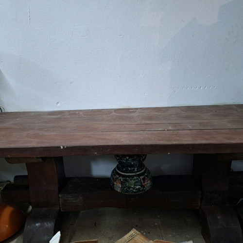 Monastic table used, old, unliftable
