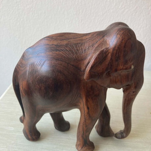 Wooden elephant carving