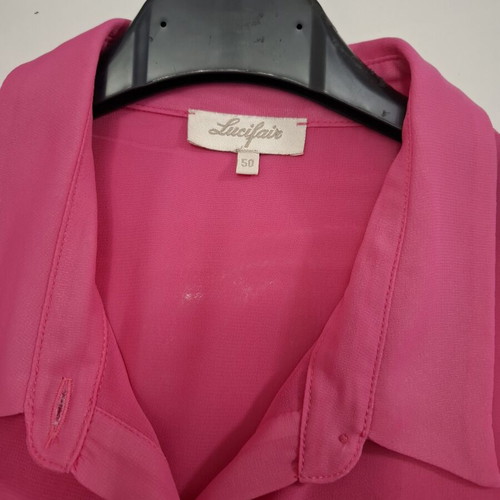 Lucifair sleeveless fuchsia tunic shirt like new, size L