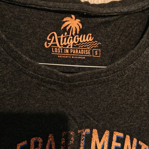 T-shirt short sleeve dark gray size S used, cotton