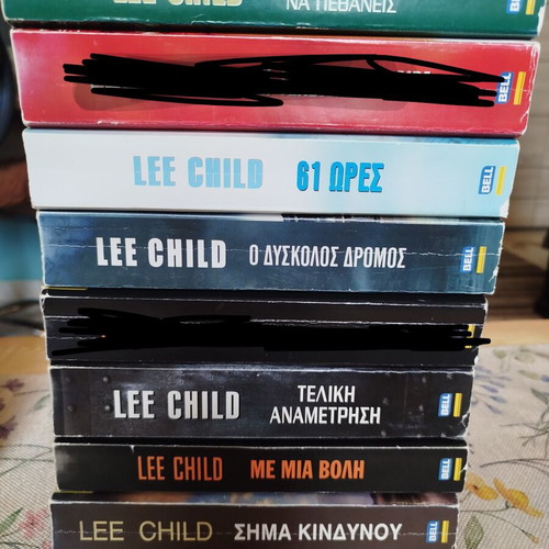 Lee Child book set like new, 6 mini books in Greek