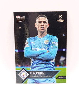 2022 Topps Now UEFA Champions League Phil Foden card like new
