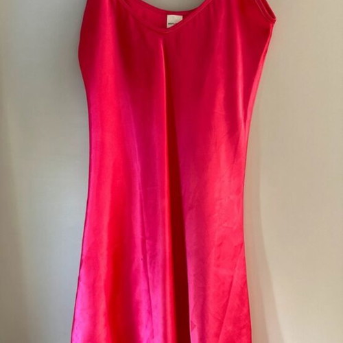 Satin dress pink like new, size S