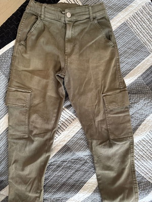 Zara military boys' pants used, olive green, with pockets