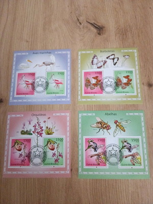 Set of 4 new Guinea-Bissau stamps, wild nature theme