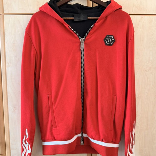 Philipp Plein Hoodie like new, size L, black and red