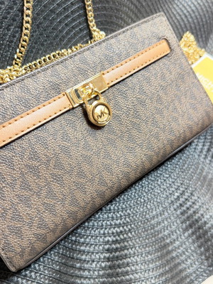 Michael Kors crossbody bag like new, brown and gold