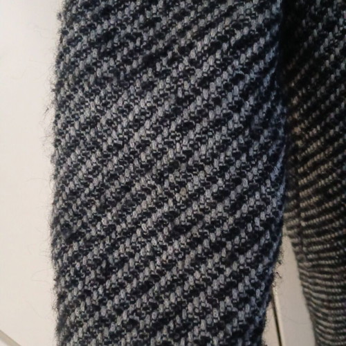 Sisley coat like new, herringbone pattern, black and grey