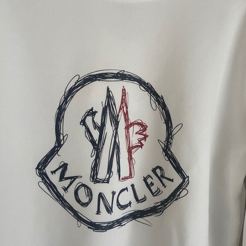 Moncler Crewneck Sweatshirt White Scribble Logo new XL