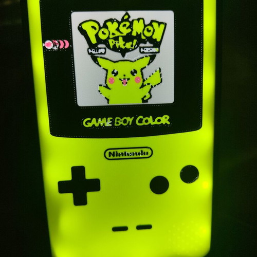Nintendo Game Boy Color light box with Pokémon Pikachu design