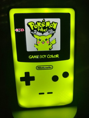 Nintendo Game Boy Color light box with Pokémon Pikachu design