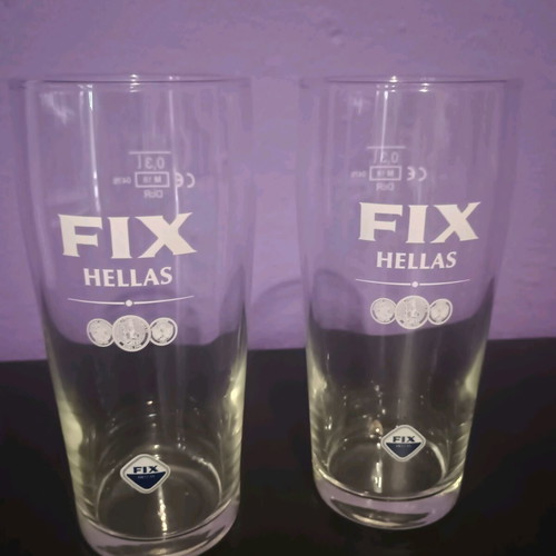Fix beer glasses 0.3lt set of 2 brand new unused