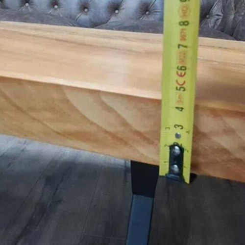 Coffee table made of wood and metal legs new, handmade