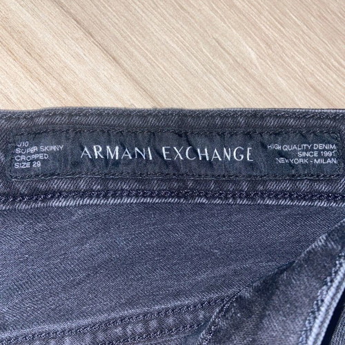 Armani Exchange skinny jeans like new, black cropped, size 29