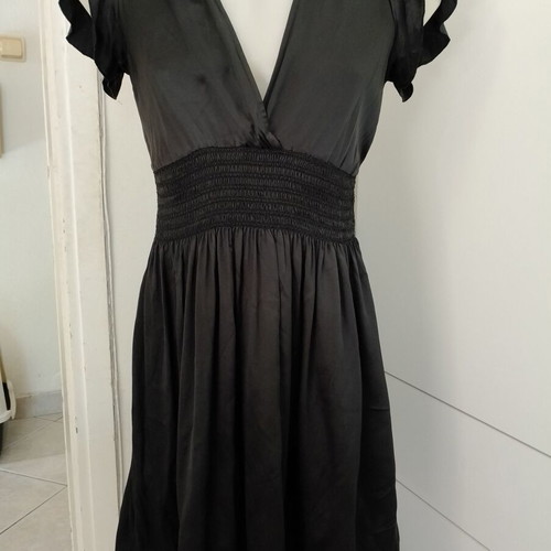 Pepe Jeans black satin dress like new, size M
