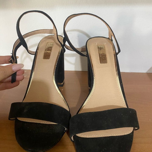 Strappy Sandals with Block Heel like new, size 37, black