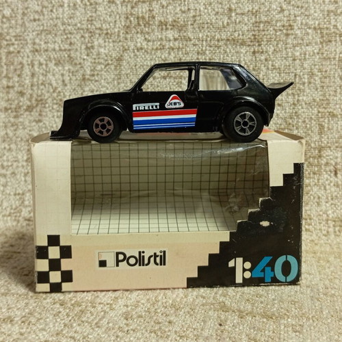 WV Golf-GTI Polistil 1:40 toy car, vintage, new with box