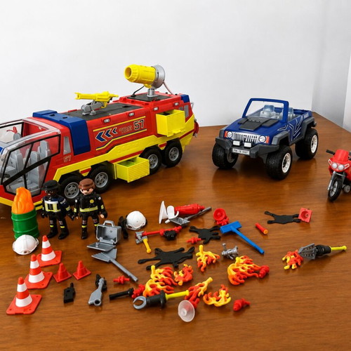 Playmobil Fire Brigade Large Set with 3 Vehicles & Accessories