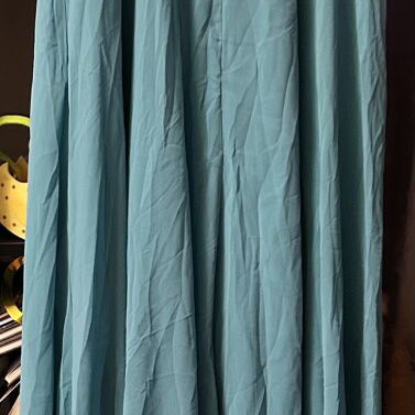 Long formal dress petrol with lace, new