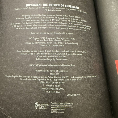 Death of Superman saga used, set of three volumes with English text