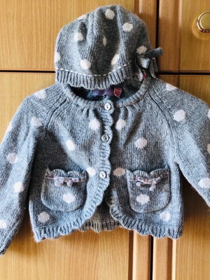 Monsoon 12M cardigan with hat new
