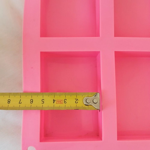 Silicone Mold 6-Compartment Rectangular Pink, like new