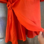 Φόρεμα Coral Wrap καινούργιο, Shein, μέγεθος M, κόκκινο πορτοκαλί