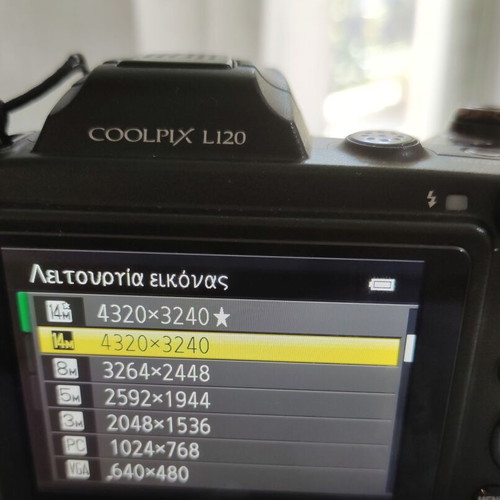 Nikon Coolpix L120 compact camera, 14.1MP, 21x optical zoom